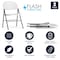 Flash Furniture White Plastic Folding Chair, PK2 2-DAD-YCD-50-WH-GG - alternate 10